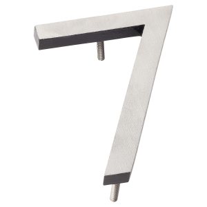 16" Satin Nickel/Black Two Tone Aluminum floating or flat Modern House Numbers 0-9