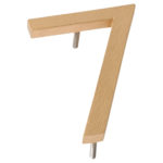 4" Gold Aluminum floating or flat Modern House Numbers 0-9