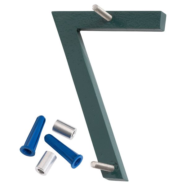 6" Hunter Green Aluminum floating or flat Modern House Numbers 0-9