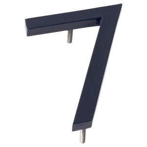 6" Navy Aluminum floating or flat Modern House Numbers 0-9