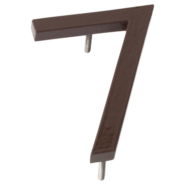 4" Roman Bronze Aluminum floating or flat Modern House Numbers 0-9