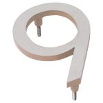 10" Satin Nickel/Taupe Two Tone Aluminum floating or flat Modern House Numbers 0-9