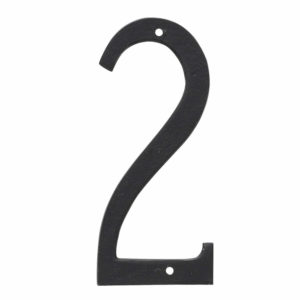 4" Standard House Number in Black or White
