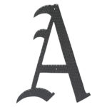 16" Home Accent Individual Monogram Letters A-Z Black