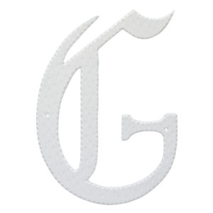 24" Home Accent Individual Monogram Letters A-Z White