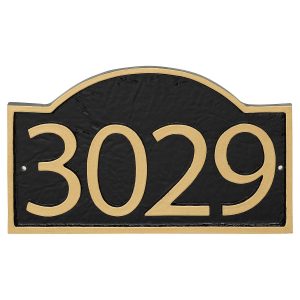 Soft Arch Modern Economy Address Plaque (holds up to 4 characters)