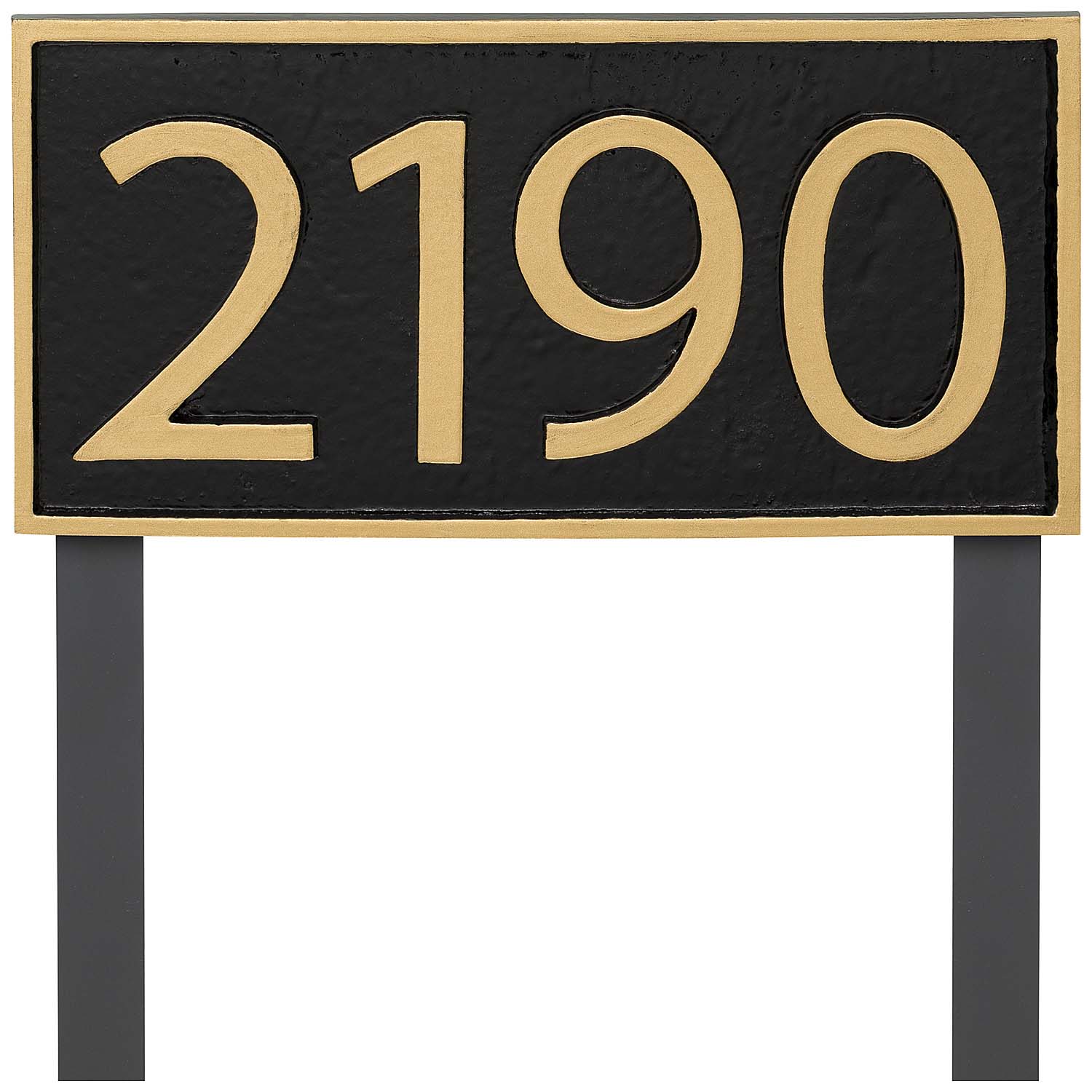 Rectangle Modern Economy Address Plaque (holds up to 4 characters)