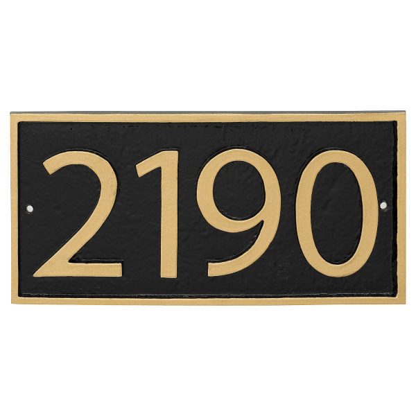 Rectangle Modern Economy Address Plaque (holds up to 4 characters)