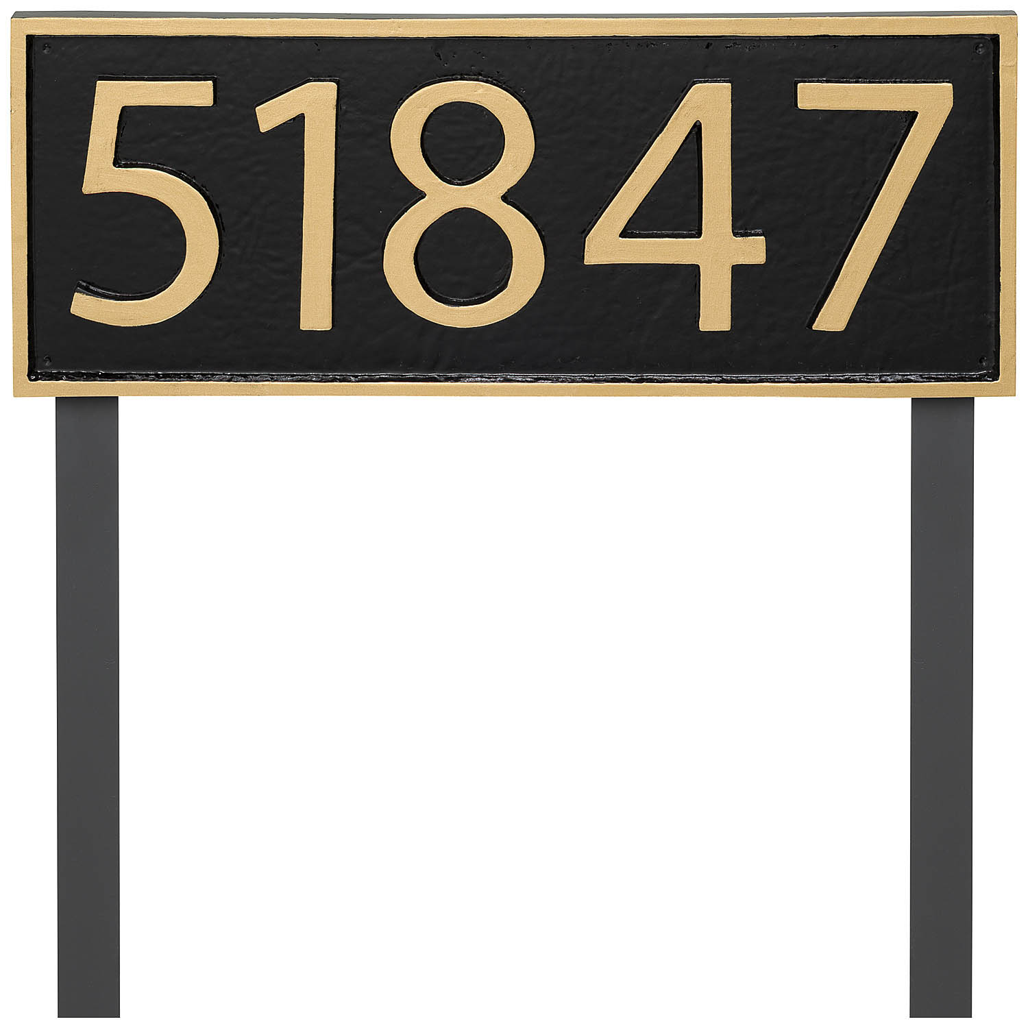 Rectangle Modern Economy Address Plaque (holds up to 5 characters)