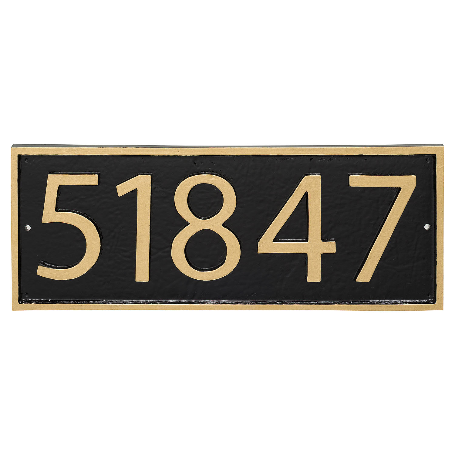 Rectangle Modern Economy Address Plaque (holds up to 5 characters)