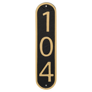 Modern Vertical Economy Address Plaque (holds up to 3 characters)