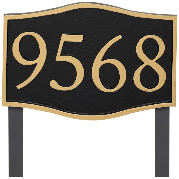 Double Arch Serif Economy Address Plaque (holds up to 4 characters)