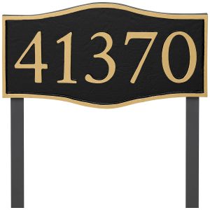 Double Arch Serif Economy Address Plaque (holds up to 5 characters)