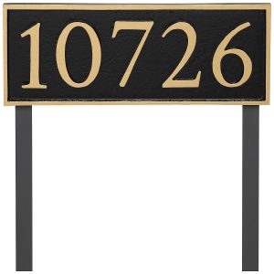 Rectangle Serif Economy Address Plaque (holds up to 5 characters)