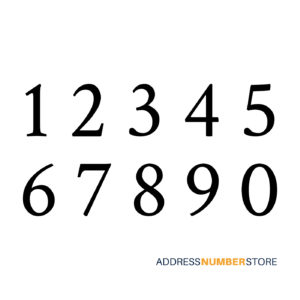 Double Arch Serif Economy Address Plaque (holds up to 3 characters)
