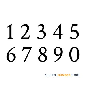 Rectangle Serif Economy Address Plaque (holds up to 4 characters)