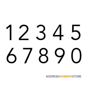 Double Arch Modern Economy Address Plaque (holds up to 5 characters)