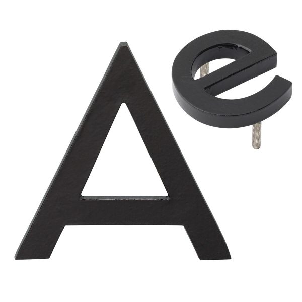 6" Individual Black Powder Coated Aluminum Modern Floating Letters A-Z