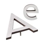 24" Individual Roman Bronze Satin Nickel Two-Tone Modern Floating Letters A-Z