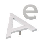 24" Individual White Satin Nickel Two-Tone Modern Floating Letters A-Z